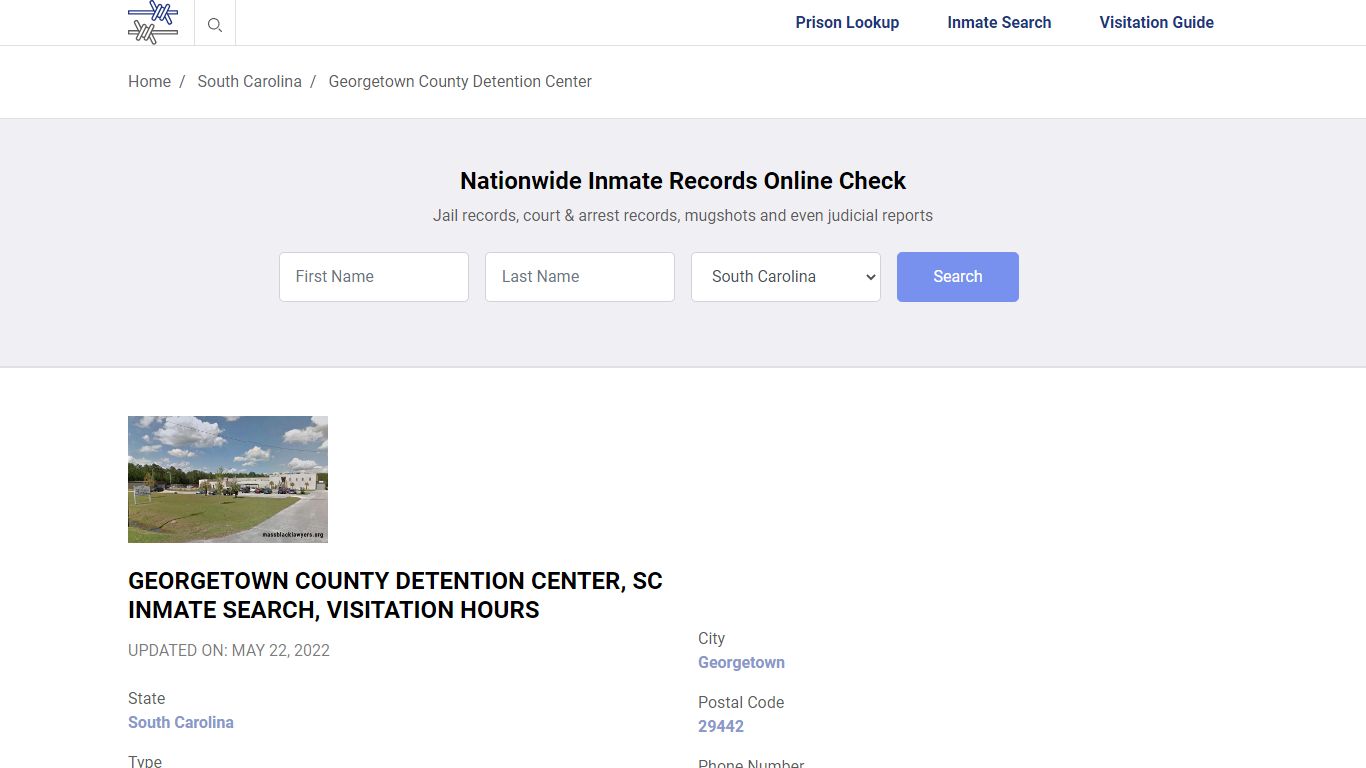 Georgetown County Detention Center, SC Inmate Search ...